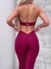 a short video of a model showing how comfy our V back leggings set is