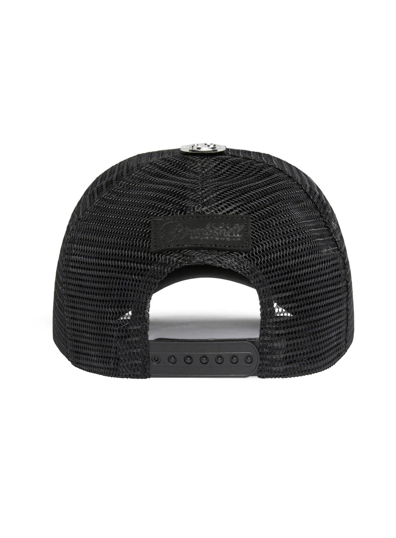 back view of our black denim crocodile hat